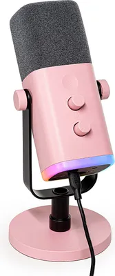 Image de FIFINE AM8 USB/XLR Gaming Microphone pour streaming podcast studio, USB Dynamic Microphone PC, Rose