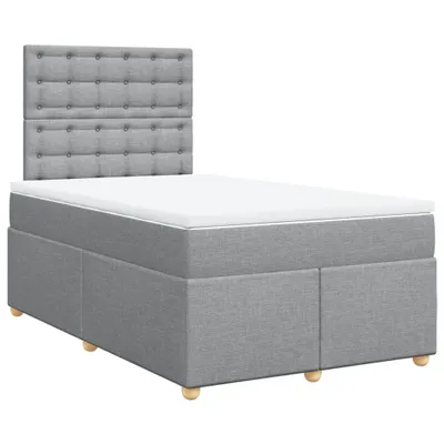 Immagine prodotto di vidaXL Letto a molle con materasso grigio chiaro 120x200 cm in tessuto