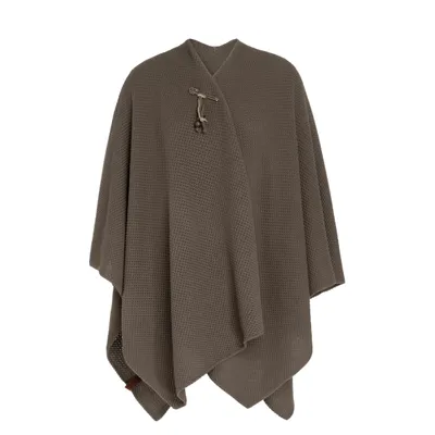 Produktbild von Knit Factory Jazz Poncho Cape - Cappuccino - One Size
