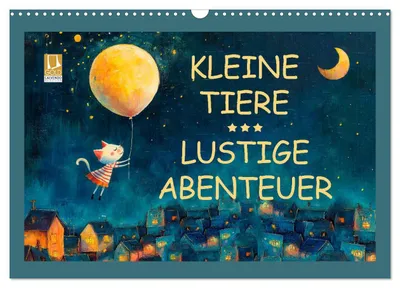 Produktbild von Kalender 2027 · Britische Version · Kleine Tiere – lustige Abenteuer (Wandkalender 2027 17" × 12" Querformat), CALVENDO 12-Monats-Wandkalender