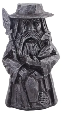 Viking Odin Krieger Statue, Harz, 5x6x10cm, für Innen & Außen