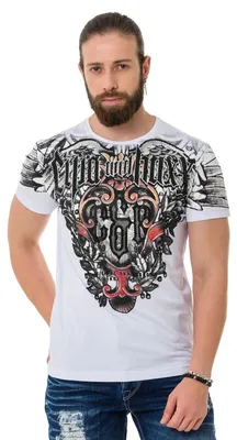 Produktbild von CT728 Herren T-Shirt mit coolem Markenprint