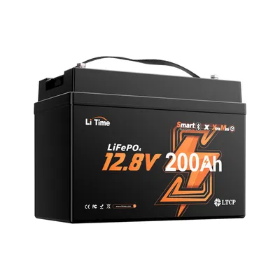 Produktbild von 12V 200Ah Xtra Mini LiFePO4 Batterie LiTime mit Bluetooth