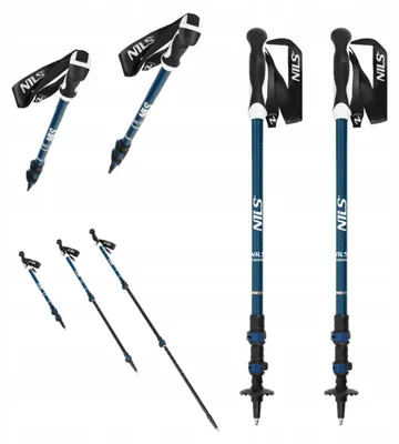 Image de Bâtons de randonnée Nils TK8601 réglables bleus