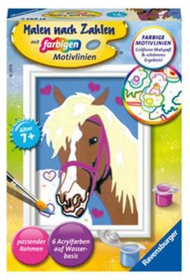 Image de Ravensburger 27693 Ravensburger Malen-nach-Zahlen Liebes Pferd