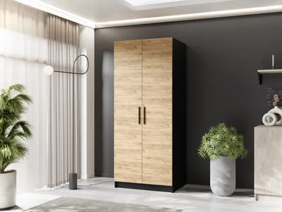 Produktbild von KIER FURNITURE  Drehtürenschrank - Kleiderschrank mit Kleiderstange ,  78x205x52,5 cm