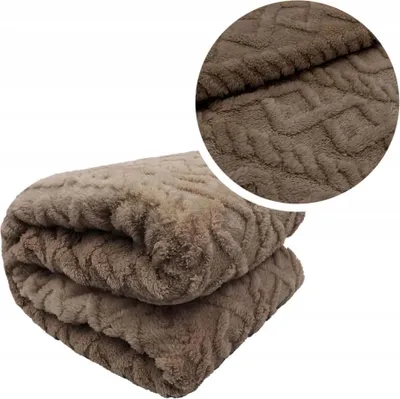 Zdjęcie produktu dla Koc ARIES 150x200 cm, beżowy, skandynawski styl