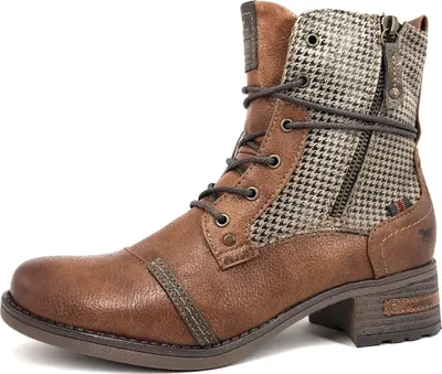 Produktbild von Mustang Damenschuhe Stiefeletten Schnürer Braun Freizeit, Schuhgröße:37 EU