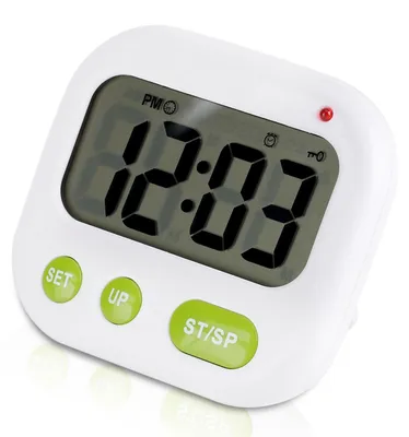 Obrázek produktu pro Digitální LCD budík s funkcí hudby/vibrací, elektronický kuchyňský časovač s podsvícením
