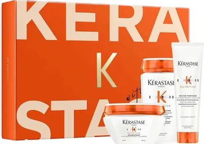 Produktbild von Kerastase Nutritive Haarshampoo-Set, 250 ml + Haarmaske, 200 ml + Thermo-Haarnektar, 150 ml