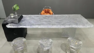 Produktbild von Moderner Esstisch Transparenter Tisch Luxus Esszimmer Möbel