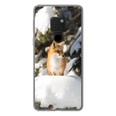 Produktbild von MuchoWow® Handyhülle Schutzhülle Hülle für Huawei P40 Lite Fuchs - Schnee - Baum Silikon Softcase Handy Hülle - Handy