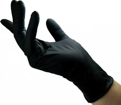 Produktbild von Medizinische Einmalhandschuhe aus Nitril BLACK - 100 Stück, Größe. L RUKNIT_CERNE_MED_L