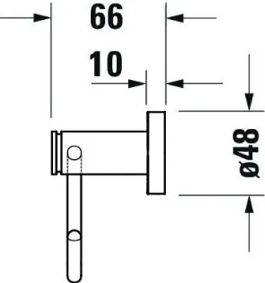 Produktbild von DURAVIT 0099264600 D-Code Papierrollenhalter 165x165x99