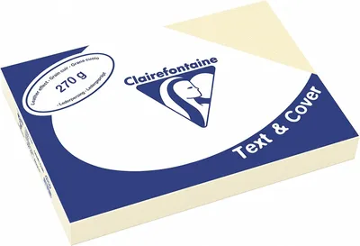 Produktbild von Clairefontaine Ledergeprägtes 2704C Papier 270 g/m² DIN-A4 Elfenbein 100 Blatt