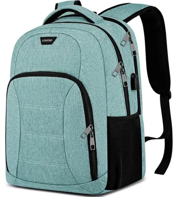 Produktbild von Rucksack Herren mit Laptopfach 15,6 Zoll wasserdicht USB Grün