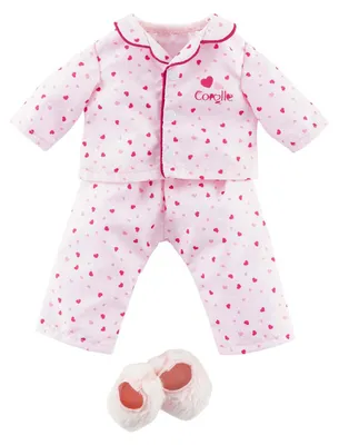 Image de Pyjama et chaussons pour poupée Ma Corolle - Cœurs - 36 cm