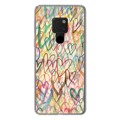 Produktbild von MuchoWow® Handyhülle Schutzhülle Hülle für Huawei P40 Lite Eine Illustration mit Herzen im Hintergrund Silikon Softcase Handy Hülle - Handy
