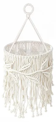 Zdjęcie produktu dla Solidchoice - Abażur makramowy w stylu boho, pasujący do lamp wiszących i lamp stołowych
