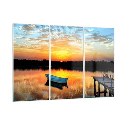 Produktbild von Bilder auf glas - Landschaft Sommer Meer - 165x110cm - Glasbilder - Wandbilder - Kunstdruck - zum Aufhängen bereit - Wanddekoration aus Glas - Glas Bilder - Wandbild auf Glas - GCE165x110-3167