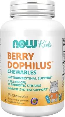 Obrázok produktu pre BerryDophilus Kids 120 kapsúl Now Foods