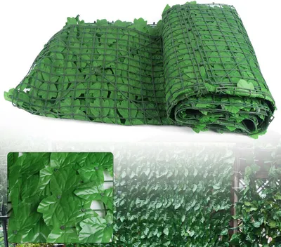 Produktbild von 1mx3m Künstlicher Efeu Zaun Garten Hecken Sichtschutz Balkon Blätter Panel Hintergrund Dekoration (Grün)