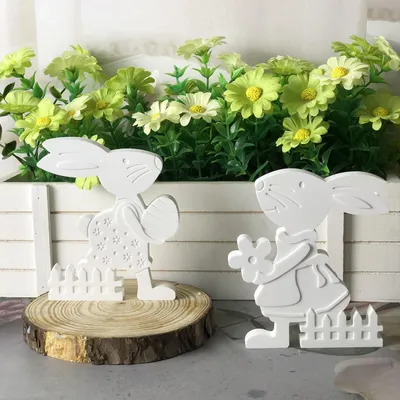 Produktbild von Silikonformen Osterhase mit Blumen