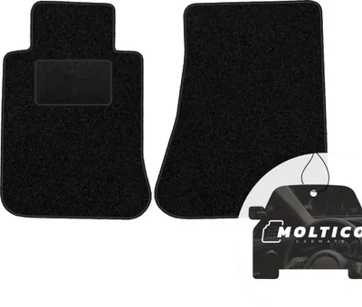 Produktbild von moto-MOLTICO Vorne Fußmatten Auto Velours Autoteppiche Schwarz Automatten Set 2-teilig passend für BMW 7er E38 1994-2001