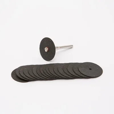 Produktbild von Trennscheibensatz – 18-teiliges Harztrennscheiben-Set mit Spindel – Max. 28.000 U/min – Geeignet für Plattenbohrmaschinen Midi 10362 und Maxi 10363 – Trennscheibensatz für Präzisionsarbeiten – Verkaufseinheit: 1 Set [10125-02]