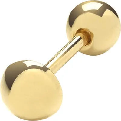Produktbild von Klassische 9 Karat (375) Gold Damen - Einzel Knorpel Ohrstecker - 4mm*4mm; TRS26127