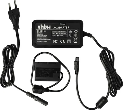 Produktbild von vhbw Netzteil kompatibel mit Nikon D7000, D7100, D610, D7200, D750, D500, D600, D7500, 1 V1 Kamera, Digitalkamera + DC Kuppler (Ersatz für Nikon), 2m