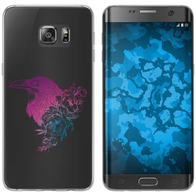 Produktbild von PhoneNatic Case kompatibel mit Samsung Galaxy S7 Edge Silikon-Hülle Floral Rabe M4-6