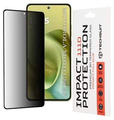 Zdjęcie produktu dla Techsuit 111D Privacy Szkło hartowane z Motorola Moto G86 - czarne