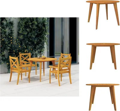 Obrázek produktu pro vidaXL Zahradní stůl Ø110x75 cm z masivního dřeva akácie - Zahradní stoly