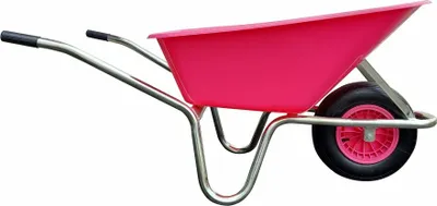 Obrázek produktu pro LIVEX Kolečko 100 l nafukovací, plastová korba 100 kg, pozink rám Barva: růžová