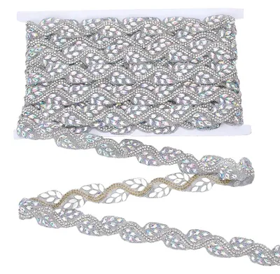 Strassband selbstklebend 10 m x 2,2 cm silber