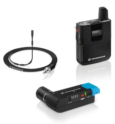 Produktbild von Sennheiser AVX-MKE2-3-EU, Lavalier-Mikrofon, Kamera-Montageaufnehmer, Taschensender, 1880 - 1930 MHz, 20 - 20000 Hz, 0,1%