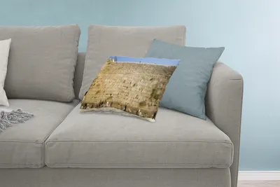 Produktbild von MuchoWow® Zierkissen Sofakissen Wohnzimmer Dekokissen 60x40 cm Mauer - Steine - Menschen - Kopfkissen - Polster mit Foto