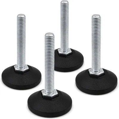 4 x Verstellschraube M10 x 50 mm - Drehbare Fuß - Ø 58 mm