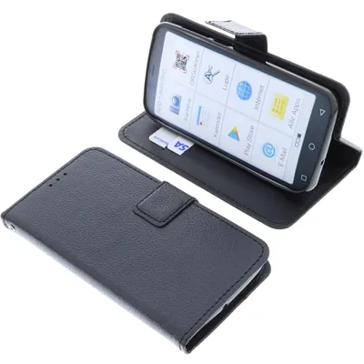 Produktbild von foto-kontor Tasche kompatibel mit Emporia Smart 4 Schutzhülle Book Style schwarz Schutz Hülle Buch