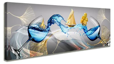Obrázek produktu pro Obraz na plátně Plachetnice 120x40 cm zarámovaný