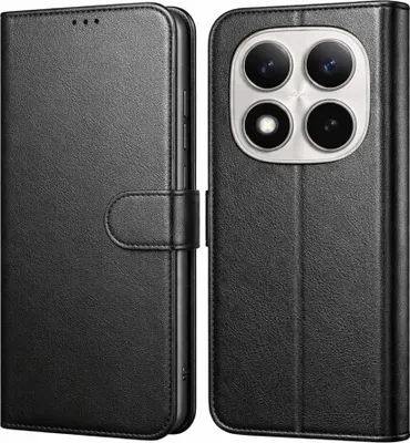 Produktbild von Hülle für Xiaomi Redmi Note 15 PRO 4G - Schwarze Brieftasche Klappe Magnetisiert Aufbewahrung Karten Handyhülle Phonillico®