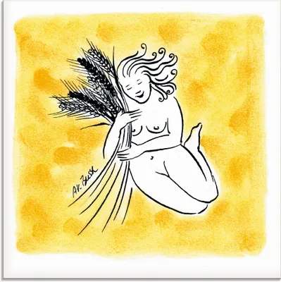 Produktbild von ARTland Glasbild Serie Sternzeichen Jungfrau Größe: 20x20 cm