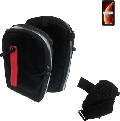 Produktbild von K-S-Trade Outdoor Gürteltasche Holster Umhängetasche kompatibel mit Blackview BV4900 schwarz Handy Tasche Case travelbag Schutz Hülle Handy Hülle