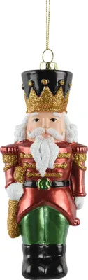 Produktbild von Christbaumschmuck Kunststoff 14,7cm Nussknacker Figur Rot / Grün