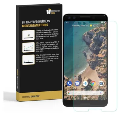 Produktbild von 2x 9H Hartglas für Google Pixel 3 Panzerfolie Displayglas Schutzglas HD KLAR Panzerglas Schutzfolie