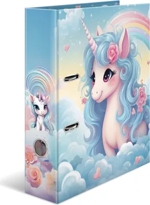 Produktbild von Motiv-Ordner A4 Happy Unicorns Packung mit 5 Stück
