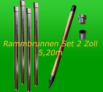 Produktbild von Rammbrunnen Set 2 Zoll 5.20m 11 teilig