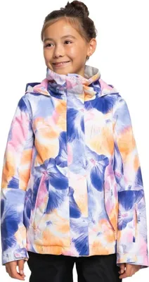 Produktbild von Roxy Jetty Girl Mädchen-Skijacke rosa-blau mit Kapuze 128