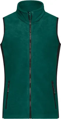 Produktbild von Strapazierfähige Fleece Weste im Materialmix dark-green/black, Gr. 4XL